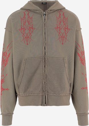 44 Label Group Reverse Eternity Cotton Sweatshirt