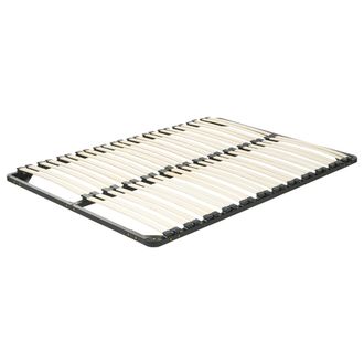 Beliani Somier De L&aacute;minas Independiente 180 X 200 Cm Estructura De Metal 48 Listones De Madera Combourg