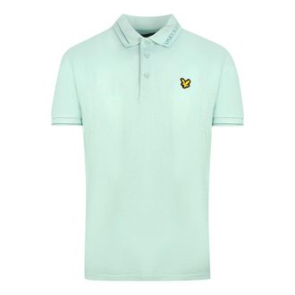 Lyle & Scott Acid Blue Branded Collar Polo Shirt