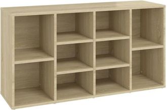 vidaXL Banco zapatero contrachapada color roble 103x30x55 cm Vidaxl