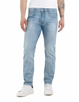 Replay Slim-fit-Jeans REPLAY Anbass Superstretch, Herren, Gr. 30, L&auml;nge 32, blau (light blau), Denim/Jeans, Obermaterial: 94% Baumwolle, 4% Elastomultiester,