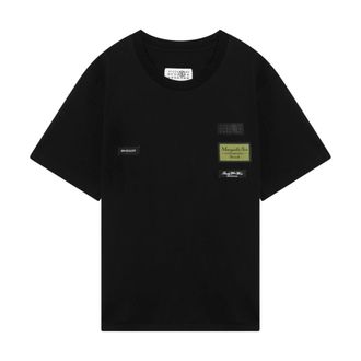 Maison Margiela T-Shirts, male, Black, Size: XL Label Patch T-shirt