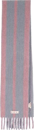 Marni Striped Logo Scarf - Pink