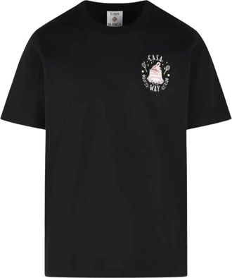 Casablanca Meduse Sportive Bedrukt Klassiek T-shirt - Heren - T-shirts - Zwart - M - Katoen - Tops