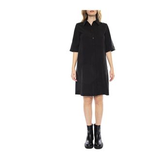 Minimum Overhemdjurk - Dames - Shirt Kleedjes - Zwart - S - Kleedjes