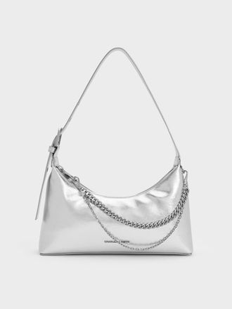 Charles & Keith Atwood Chain-Embellished Shoulder Bag