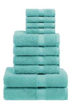Superior Egyptian Cotton 10-Piece Towel Set in Turquoise at Nordstrom Rack, Size 10 Piece Set