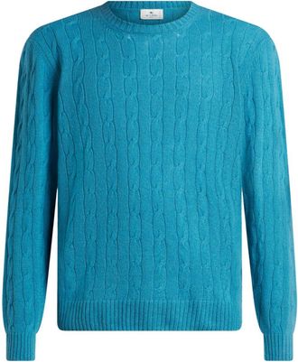 Etro cable-knit cashmere sweater - Blue