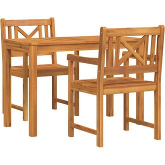 vidaXL Conjunto De Comedor De Jard&iacute;n 3 Pcs Marr&oacute;n Vidaxl