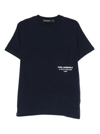 Karl Lagerfeld crew-neck T-shirt - men - Cotton - L - Blue