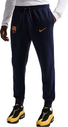 Nike x F.C. Barcelona Club Pants Blackened Blue Mineral Yellow II3406-498
