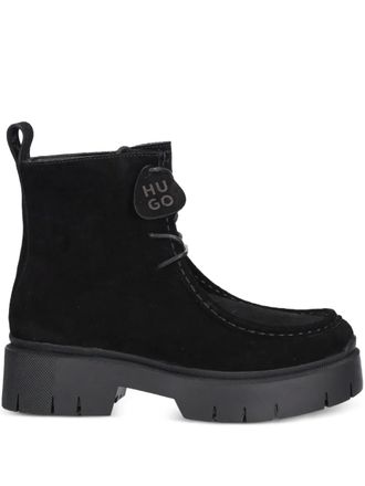 HUGO BOSS suede boots - Black