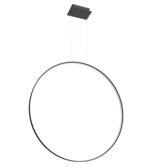 Thoro L&aacute;mpara de techo negro acero 4000k alt. 150 cm