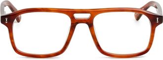 Peter and May Cigale square-frame glasses - Brown