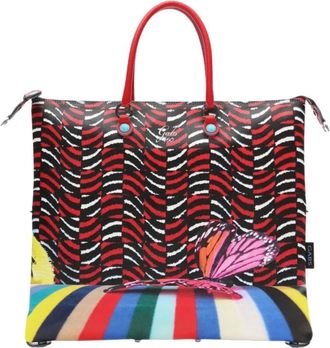 Gabs Rode Kleurrijke Print Omvormbare Handtas - Dames - Shoppers - Veelkleurig - ONE Size - Katoen - Tassen