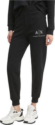 A|X Armani Exchange Trainingsbroeken - Dames - Sweatpants - Zwart - XS - Katoen - Broeken