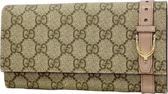 Gucci Brown Pvc Long Wallet (Bi-Fold) (Pre-Owned)