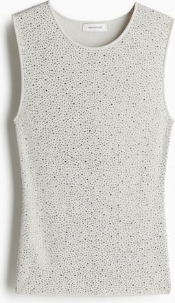 H&M Tanktop mit Strass - Beige