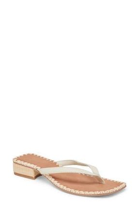 Dolce Vita Barty Flip Flop in White Leather at Nordstrom Rack, Size 10