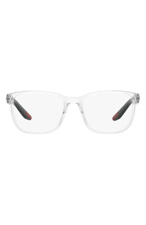 Prada 55mm Rectangle optical glasses in Crystal at Nordstrom