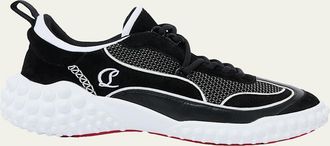 Christian Louboutin Mara Mixed Leather Runner Sneakers