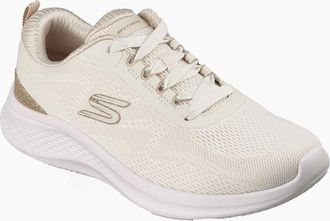 Skechers Womens Skechers Skech-Lite Pro 2.0 Polyester Womens Natural/Gold Trainers - White - Size: 5