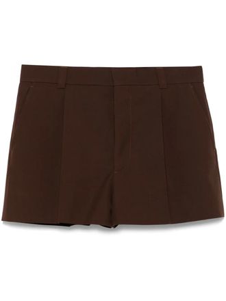 Gucci twill wool shorts - Brown