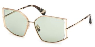 Max Mara MM0142 32N Womens Sunglasses Gold Size 59