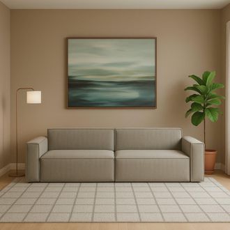 Dmora Sof&aacute; Fijo Dmelucc, Sof&aacute; Modular Lineal De 3 Plazas, 100% Made In Italy, Sof&aacute; De Sal&oacute;n Moderno En Tela., Cm 260x95h70, T&oacute;rtola - Dmora