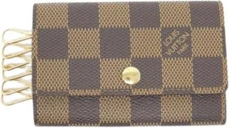 Louis Vuitton Pre-owned Accessories, female, Brown, Size: ONE SIZE Pre-owned Canvas Key-Holder