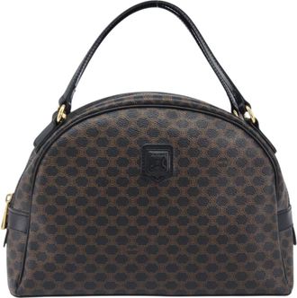 Celine Top Handle Leather Black Pvc Handbag (Pre-Owned)