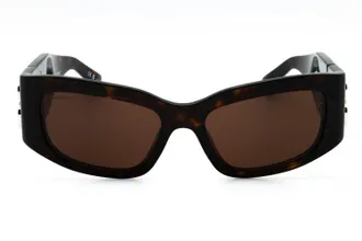 Balenciaga BB0360S Rectangular Acetate Sunglasses - Brown