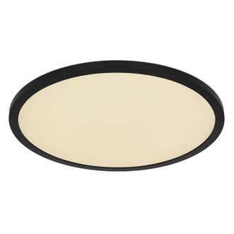 Netlighting Sapana Round Ceiling Light Black 42cm IP44 1x RGB LED Dimmable