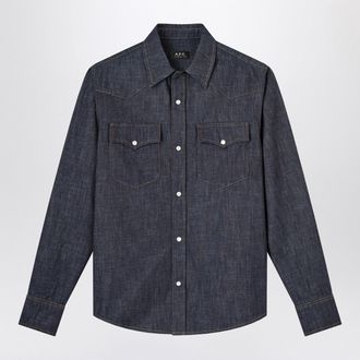 A.P.C. Indigoblaues Denim-Westernhemd