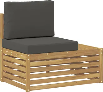 vidaXL Sof&aacute; Modular De Exterior Con Coj&iacute;n Blanco 91 X 63 X 73 Cm Vidaxl