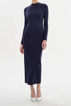 LaMarque Mirella Long Sleeve Maxi Dress In Midnight Blue