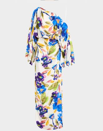 Ramy Brook Noel Floral Asymmetric Maxi Dress