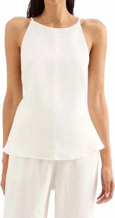 Nude Lucy Ziba Linen Top In White