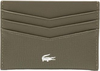 Lacoste Portacarte in pelle - Verde
