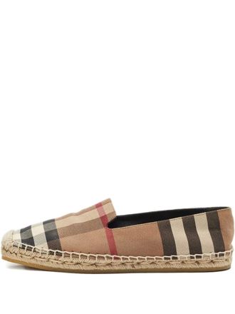 Burberry Espadrilles a quadri - Marrone