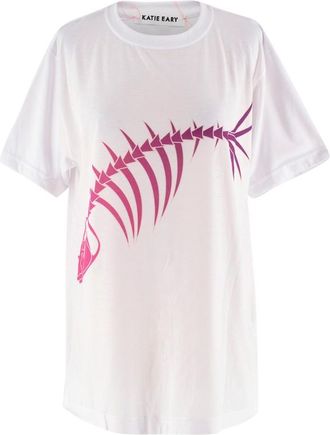 Katie Eary Oversized Ombre Fish Skeleton Tshirt Size XL