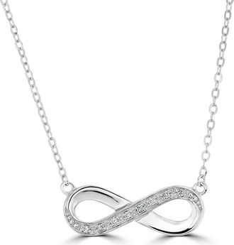The Diamond Store Infinity Necklace Lab Diamonds in 925 Sterling Silver