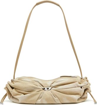 Diesel Borsa a tracolla Scrunch-D grande - Toni neutri