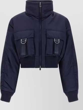 Pinko cropped satin bomber jacket