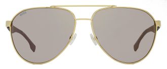 HUGO BOSS B1485S Carbon Fiber Pilot Sunglasses - Gold