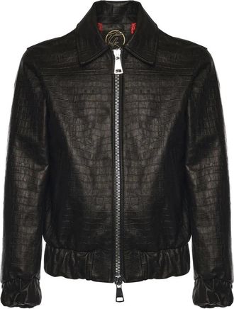 Giuliano Galiano Go Hard Leren Jas - Heren - Leren en Su&egrave;de Jassen - Zwart - 2XL - Leer - Jassen