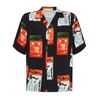Carhartt Work in Progress Carhartt Wip, Short Sleeve Shirts, male, Multicolor, Size: L Sean Hamilton Shirt