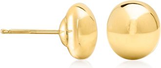 Ross-Simons 8mm 14kt Yellow Gold Flattened Bead Stud Earrings