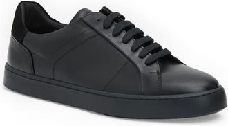 Bruno Magli Martino Low Top Sneaker in Black/black Leather at Nordstrom, Size 7.5