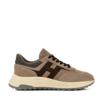 Hogan Beige Calfskin Mutton Low-Top Sneakers
